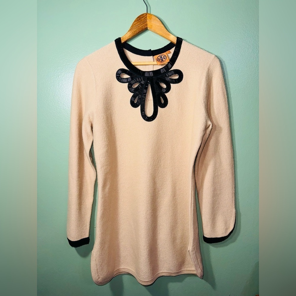 Tory Burch Cream and Black Blouse